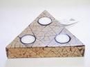Świecznik trójkąt 3 świeczki tea light CNS01A