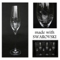 Kieliszki do szampana Swarovski Prezent Ślub Wesele 6szt. - VANESSA 1855008
