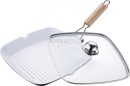 Patelnia grillowa Swiss Hufeisen z pokrywą 28x28cm SF-3001