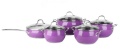 Garnki Starke Vela violet zestaw 10el. 757590