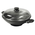 WOK TYTANOWY SKK Z POKRYWĄ 32cm