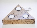 Świecznik trójkąt 3 świeczki tea light CNS01A